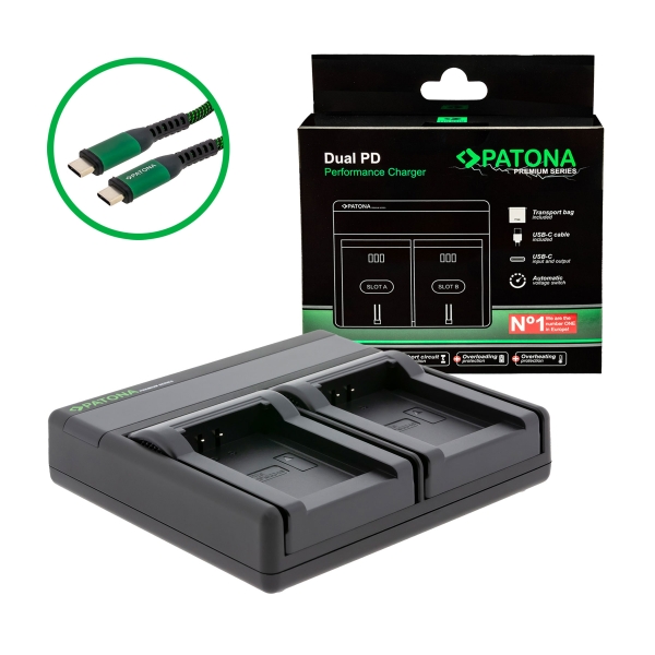 PATONA Premium Dual PD charger for Oregon ICP103446 USB-C Input/Output