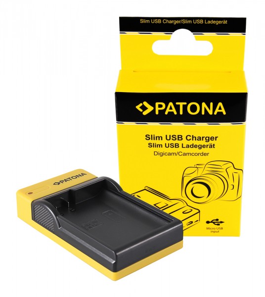 PATONA Slim Micro-USB Ladegerät f. Nikon EN-EL15 1 V1 EN-EL15 D600 D610 D7000 D7100 D800 D8000