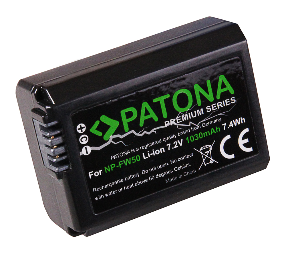 NEX-7 PATONA 3en1 Chargeur NEX-3 ILCE QX1 5000 Cyber-shot RSCRX10 et bien plus encore Alpha 7 NEX-6 NEX-5 Premium Batterie NP-FW50 pour Sony A35 6000 