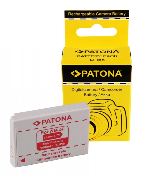 PATONA Batterie pour Canon NB-5L Digital Ixus 800 IS 850 IS 860 IS 90 IS 900 TI 950