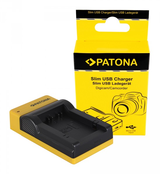 PATONA Slim Micro-USB Ladegerät f. Leica Panasonic DMW-BMB9 V-Lux V-Lux 2 VLux 2 II