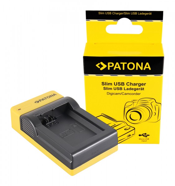 PATONA Slim Micro-USB Ladegerät f. Sony NP-FW50 NEX A33 A55 NEX.3 NEX.3C NEX.5 NEX.5A NEX.5C