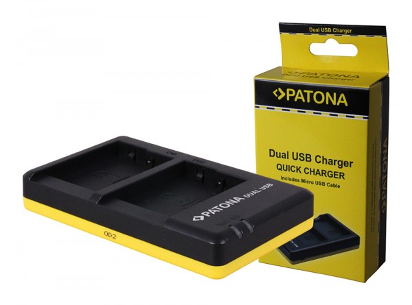 PATONA - USB Dual Schnell-Ladegerät für Akku Panasonic DMW BLG10