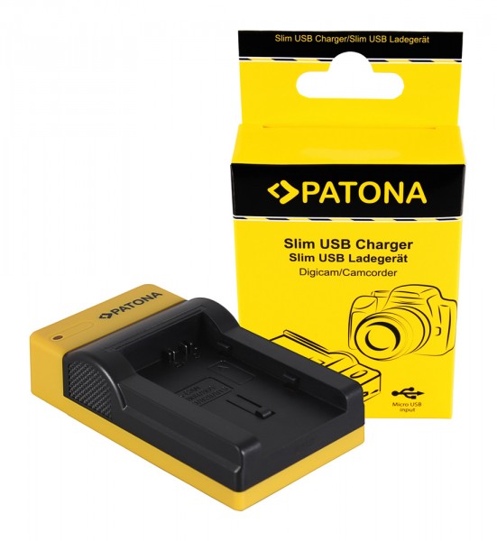 PATONA Slim Micro-USB Ladegerät f. Canon BP-808 FSxx FS10 FS-10 FS100 FS-100 FS11 FS-11 BP-808 HF