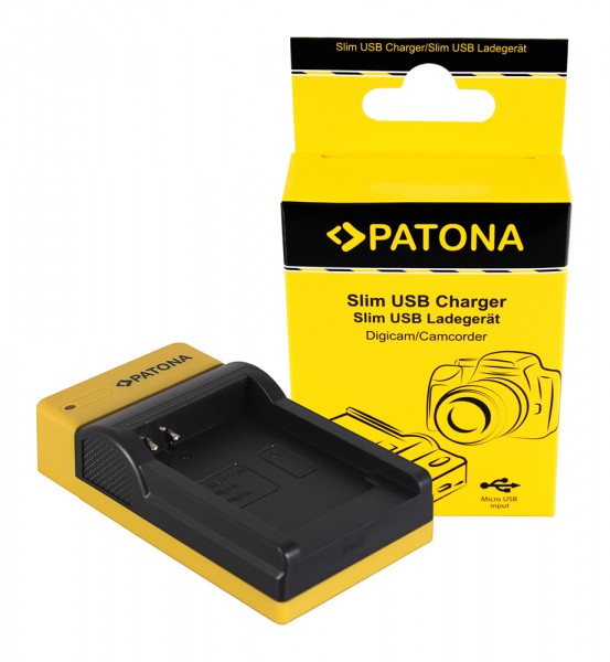 PATONA Slim Micro-USB Ladegerät f. Canon NB-4L Digital Ixus i zoom i zoom i7 i7 800 IS 850 IS