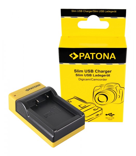 PATONA Slim Micro-USB Ladegerät f. Fujifilm Fuji NP-W126 FinePix HS30 EXR HS30EXR HS-30EXR HS33