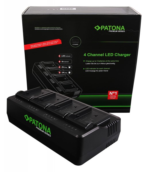 PATONA Premium 4-fасh Lаdеgеrät für NP-FM50 QM51 QM71 QM91 F550 F750 F960 F970 FM500 FM500H