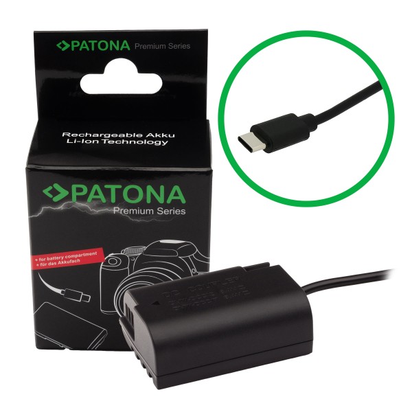 PATONA Premium USB-C Input Akku-Adapter für Panasonic DMW-BLK22 DC-S5 G9 GH5 GH5S GH6