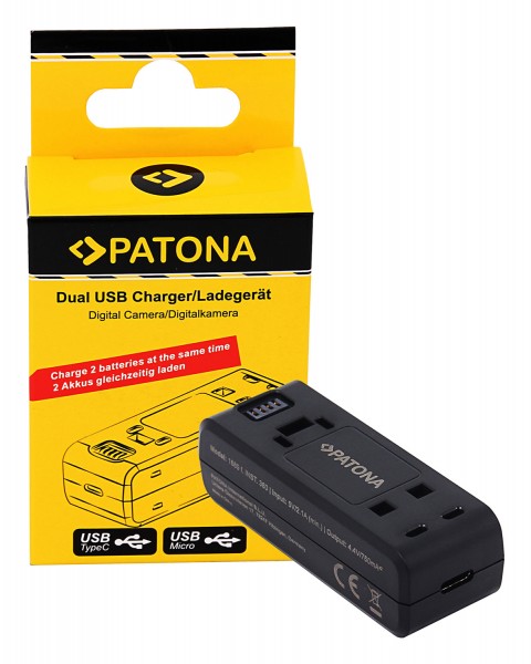 PATONA Dual USB Ladegerät für Insta360 ONE R INST100-04