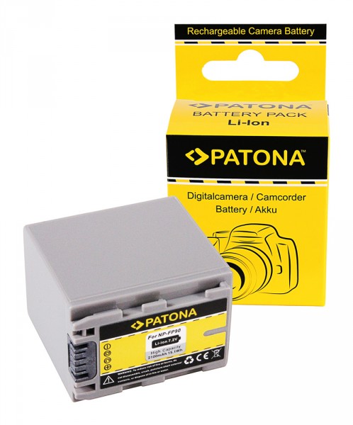 PATONA Batterie pour Sony NP-FP90 DCR DCRDVD202 DCR-DVD202 DCRDVD202E DCR-DVD202E