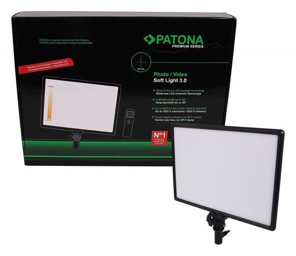 PATONA Premium LED sanftes Fotolicht Videolicht Fotoleuchte Videoleuchte 3.0 SL-288ARC