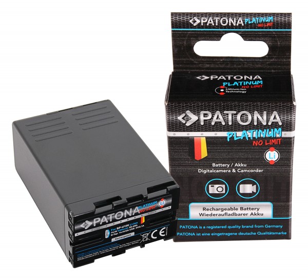 PATONA Platinum Akku BP-U100 für Sony PMW-EX1 EX3 F3 F3K F3L FX5 FX7 FX9 PMW-150 mit 2x D-TAP