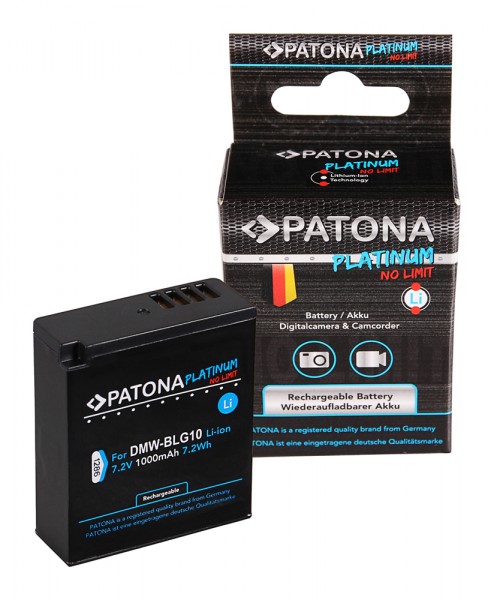 PATONA Platinum Akku f. Panasonic DMW-BLG10 DMW-BLE9 DMC-GF3 DMC-LX85 DMC-LX100