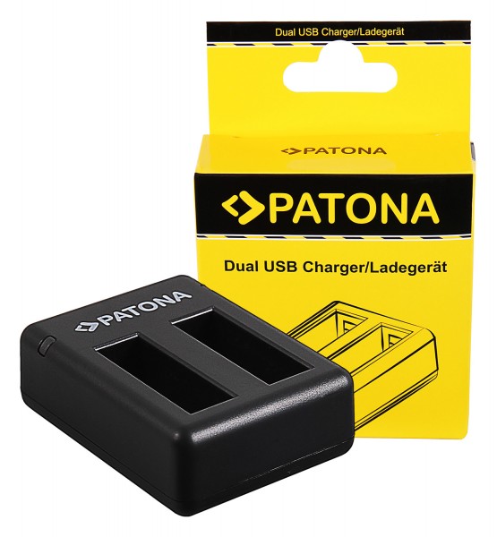 PATONA Dual Ladegerät f. Insta360 One X Action Cam inkl. Micro-USB Kabel