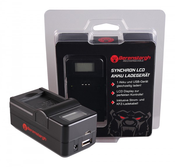 Berenstargh Synchron USB Ladegerät f. Rollei RL410B Actioncam 230 240 410 410B 420