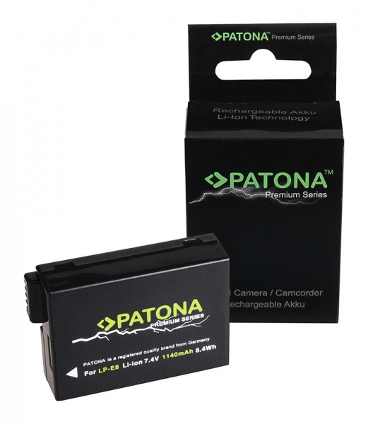 PATONA Premium Batterie pour Canon LP-E8+ EOS 550D 600D 650D 700D