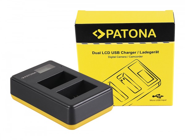 PATONA Dual LCD USB Ladegerät f. Sony NP-FW50 NEX A33 A55 NEX.3 NEX.3C NEX.5 NEX.5A NEX.5C
