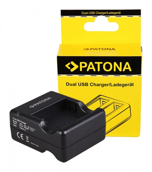 PATONA chargeur double pour Xiaomi AZ13-1 AZ13-2 Xiaoyi YDXJO1XY Yiavec câble Micro-USB