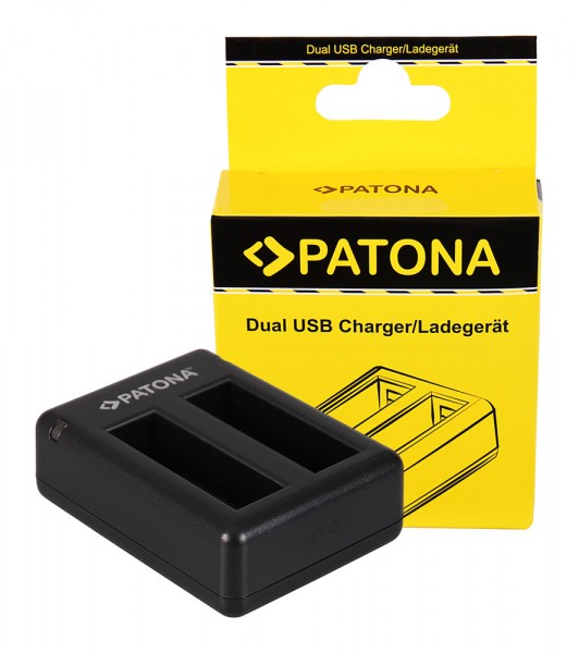 PATONA USB Dual Ladegerät f. GoPro Hero 4 AHDBT-401 inkl. Mini-USB Kabel